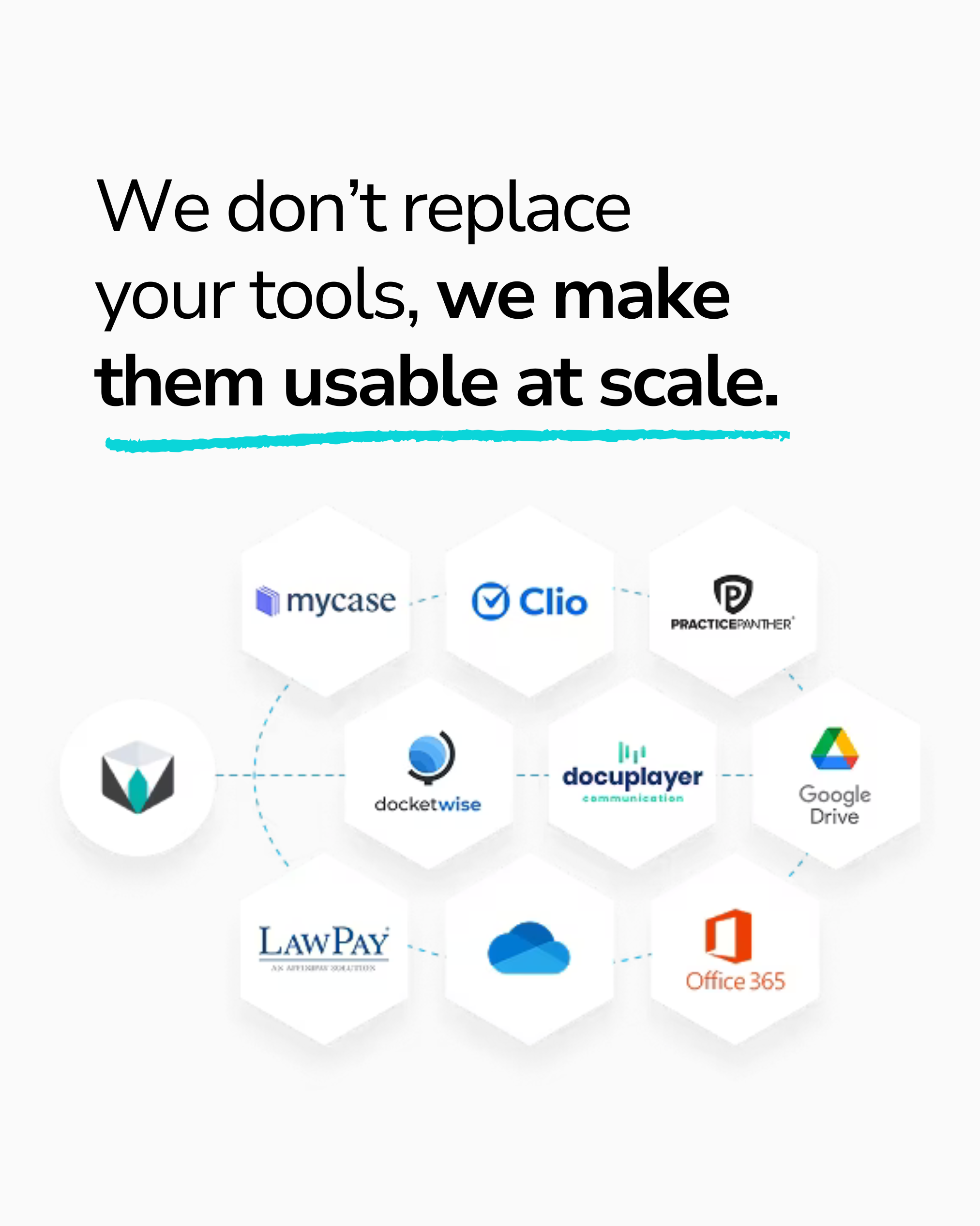 We don't replace your tools